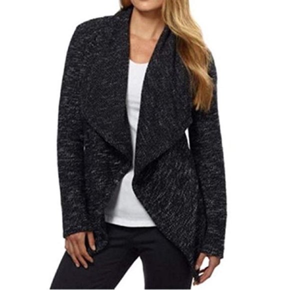 blanc noir Jackets & Blazers - BNCI Tweed Cardigan Jacket Size L Black/White
